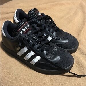 Adidas Samba Kids Black Leather Sneakers